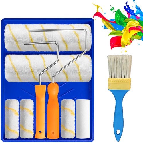 Paint roller set with - set, tray